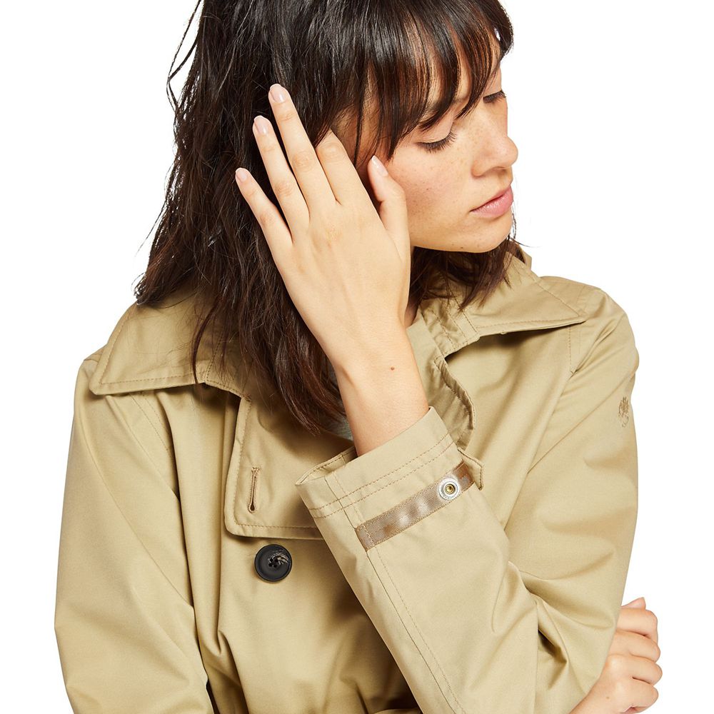 Timberland Womens Coats Classic Waterproof Trench - Khaki - India WE3219670